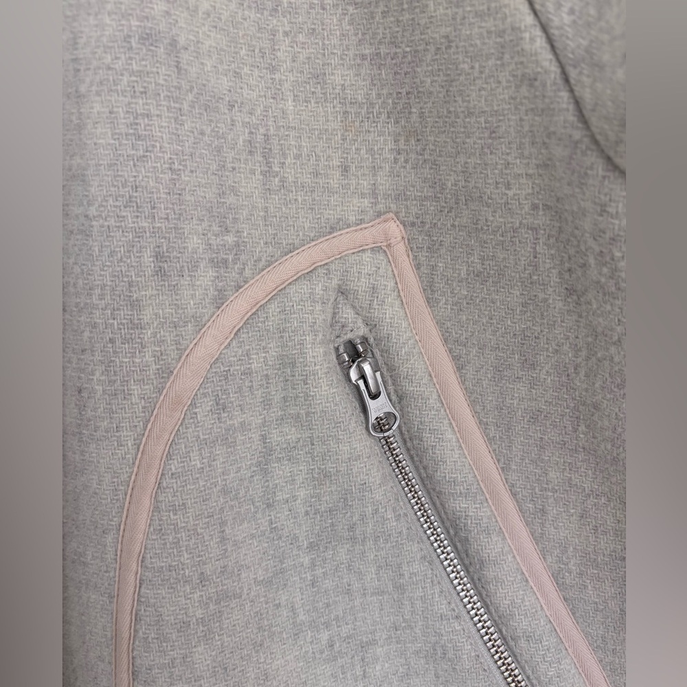 J Crew Italian Wool Coat in Light Gray by Nello Gori- Sz 4 - Picture 6 of 6